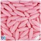 BeadTin Baby Pink Opaque 19mm Spaghetti Plastic Craft Beads (150pcs)